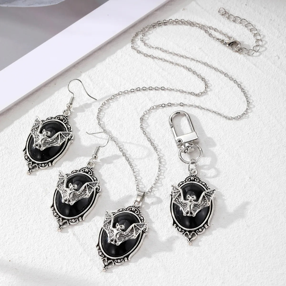 🦇🖤 Gothic Bat Jewellery Set ❤️ 🦇