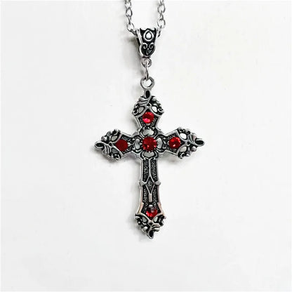 ❤️🖤 Gothic Style Cross Necklace 🖤❤️