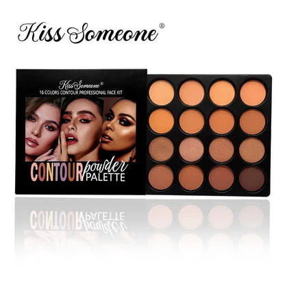 🤎 16 Colours Matte Highlight & Contour Beauty Powder Palette 🤎