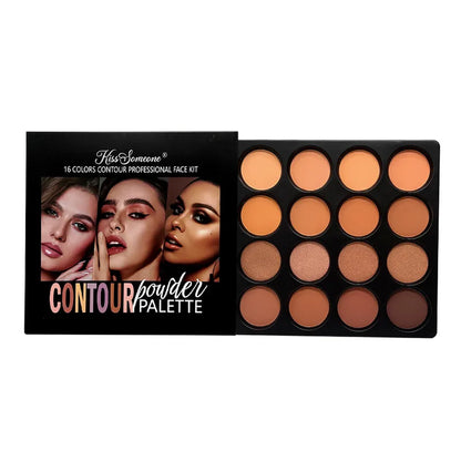 🤎 16 Colours Matte Highlight & Contour Beauty Powder Palette 🤎