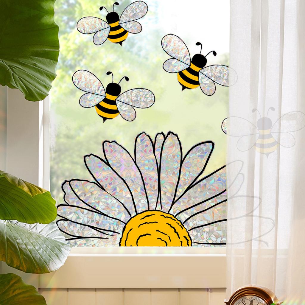 20 Inch Adorable Bees Style Glass Sticker Sets