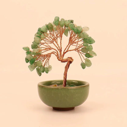 💎🌳 Natural Fortune Crystal Tree Tea Cup Treasure Bowl Money Tree 🌳💎