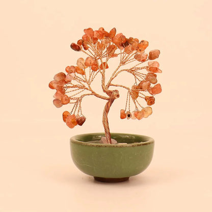 💎🌳 Natural Fortune Crystal Tree Tea Cup Treasure Bowl Money Tree 🌳💎