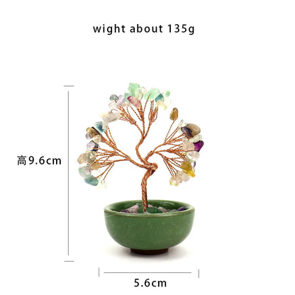 💎🌳 Natural Fortune Crystal Tree Tea Cup Treasure Bowl Money Tree 🌳💎