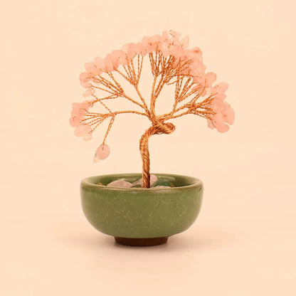 💎🌳 Natural Fortune Crystal Tree Tea Cup Treasure Bowl Money Tree 🌳💎