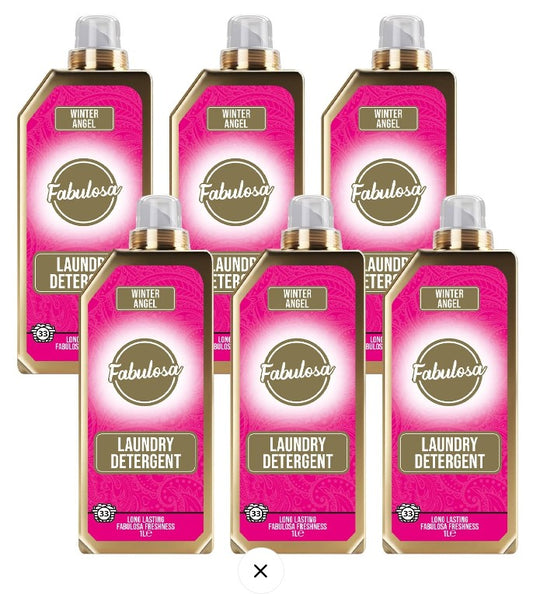 Fragranced Laundry Detergent Winter Angel Scented Pack of 6 Bundle 1000ml