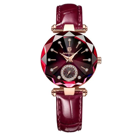 Ladies Rose Gold Purple Face Watch