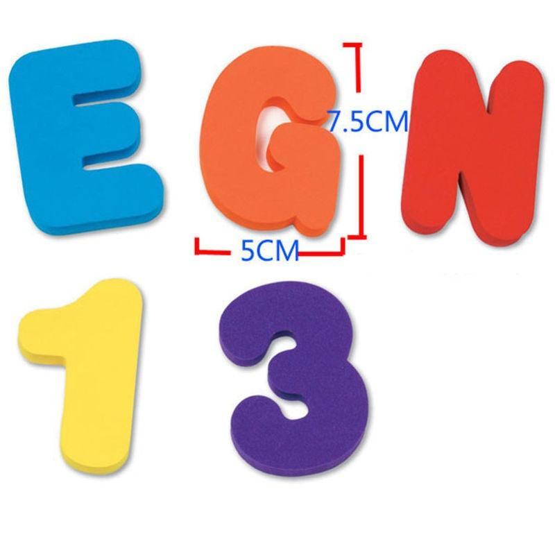 🛁 Bath Time Fun - 36pc Foam Letters & Numbers Floating Bath Toys 🛁