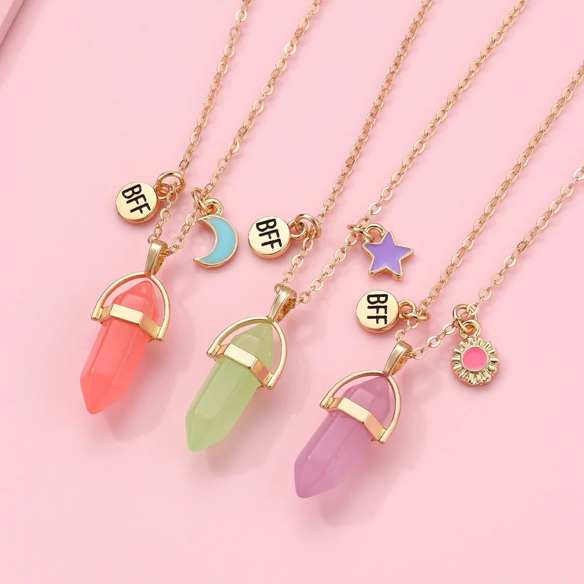 💎✨ 3pc Crystal Best Friend Necklace Set ✨💎