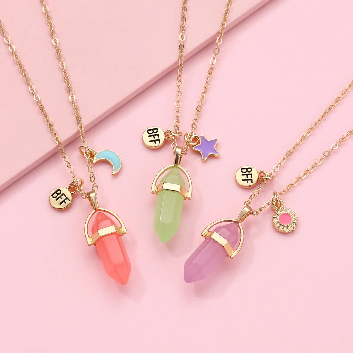 💎✨ 3pc Crystal Best Friend Necklace Set ✨💎