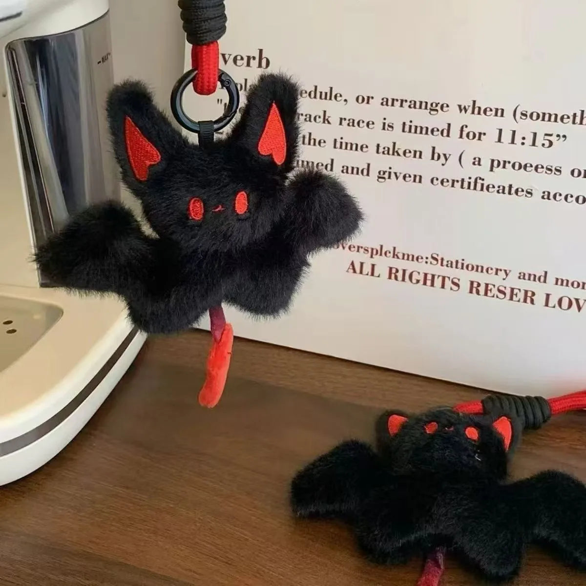 🦇👹 Demon Bat Plushie Rope Keychain Pendant 👹🦇