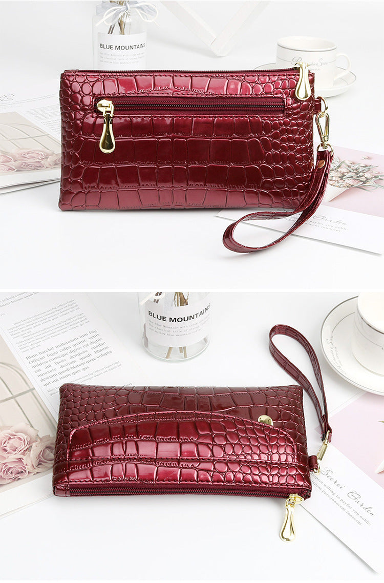 🐍👜 Elegant Women's Snake Skin Effect PU Leather Clutch Bag 👜🐍