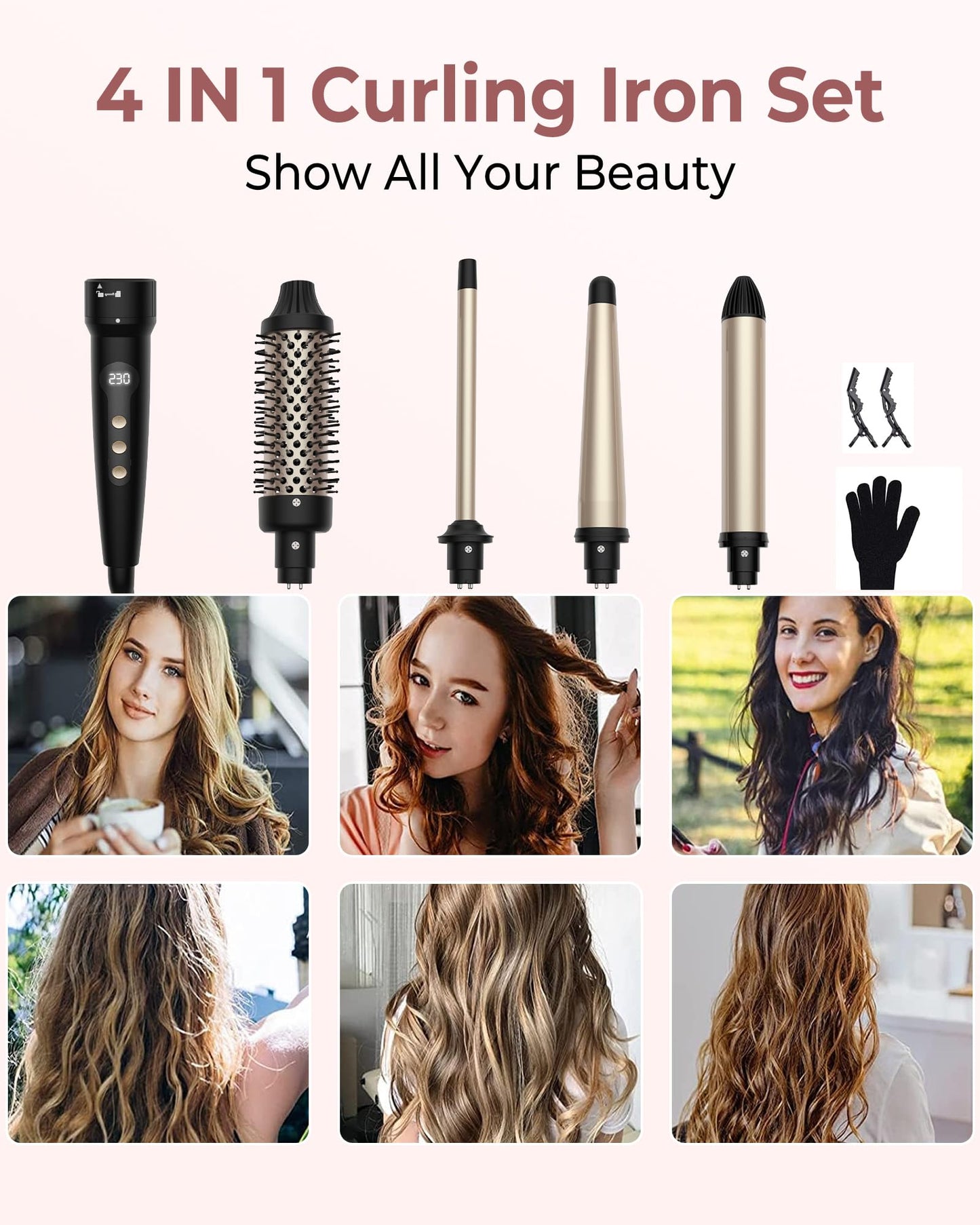 4 in 1 Hot Hair Brush Set