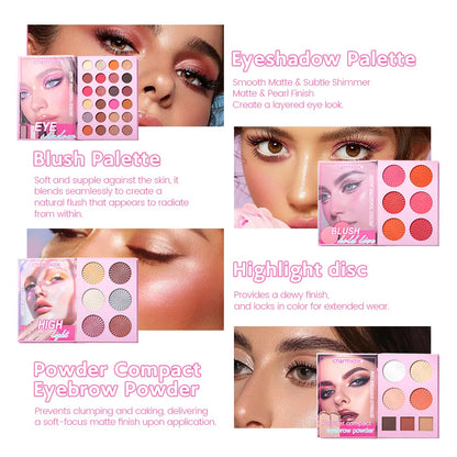 🌈 24-Colour Multi-Functional Makeup Palette All-In-One 4-Layer Makeup Book 🌈
