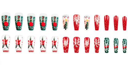 Christmas Theme Nail Art Snowflake Christmas Tree