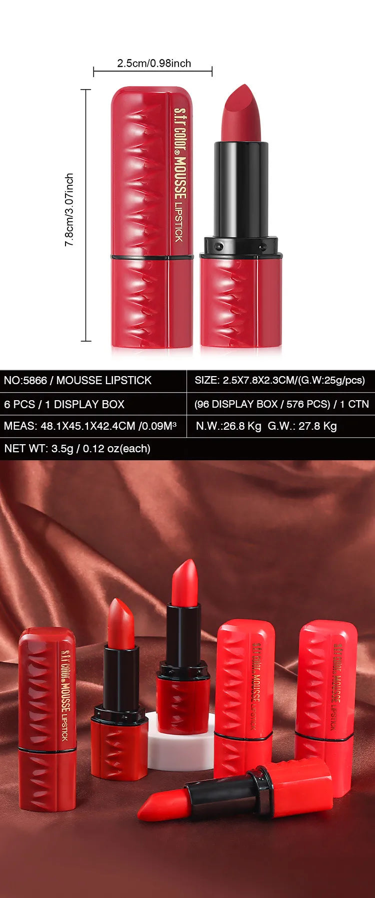 💄 6pc S.F.R Lipstick Set 💄