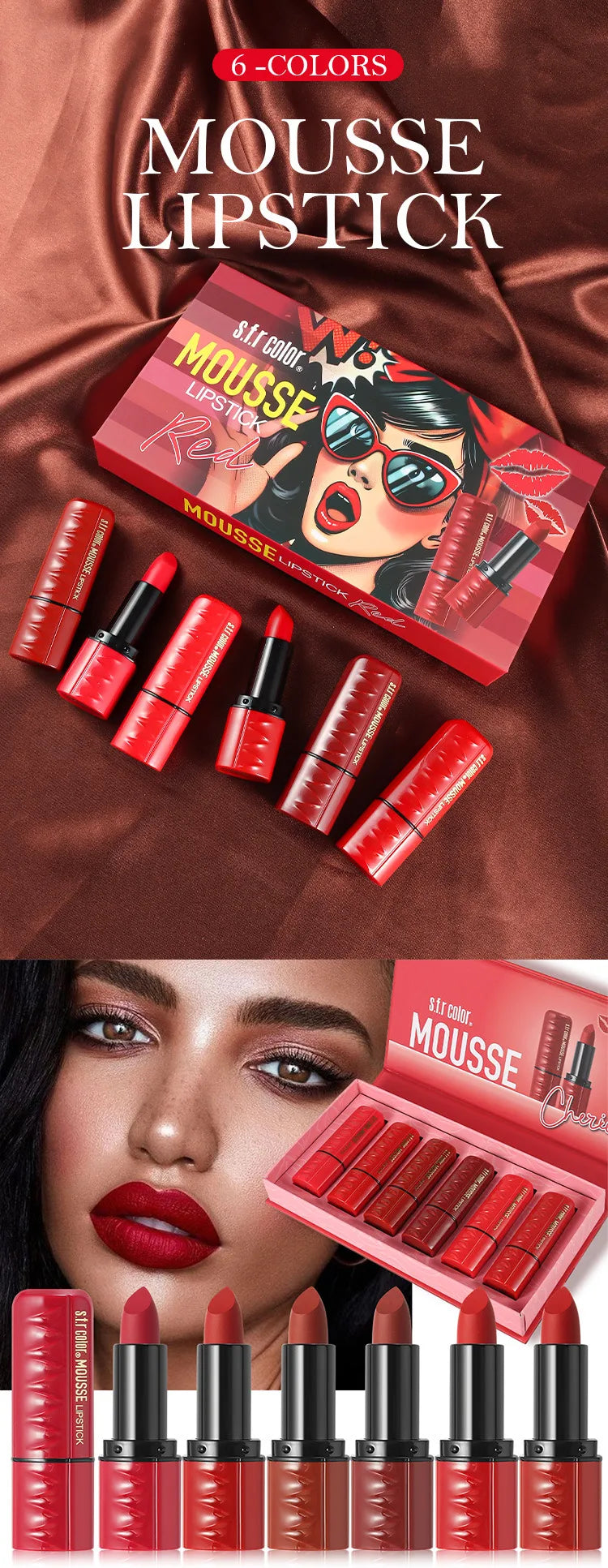 💄 6pc S.F.R Lipstick Set 💄