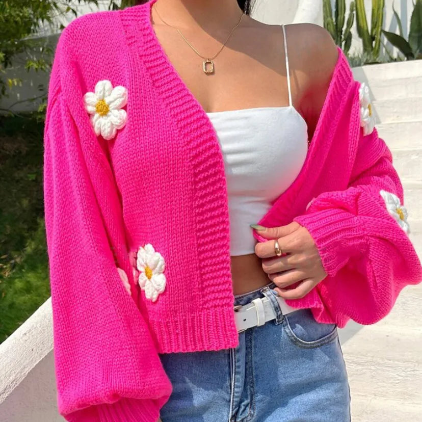 🌼 3D Flower Cardigans 🌼