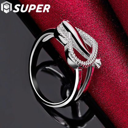 🐬 925 Sterling Silver Dolphin Heart Ring 🐬