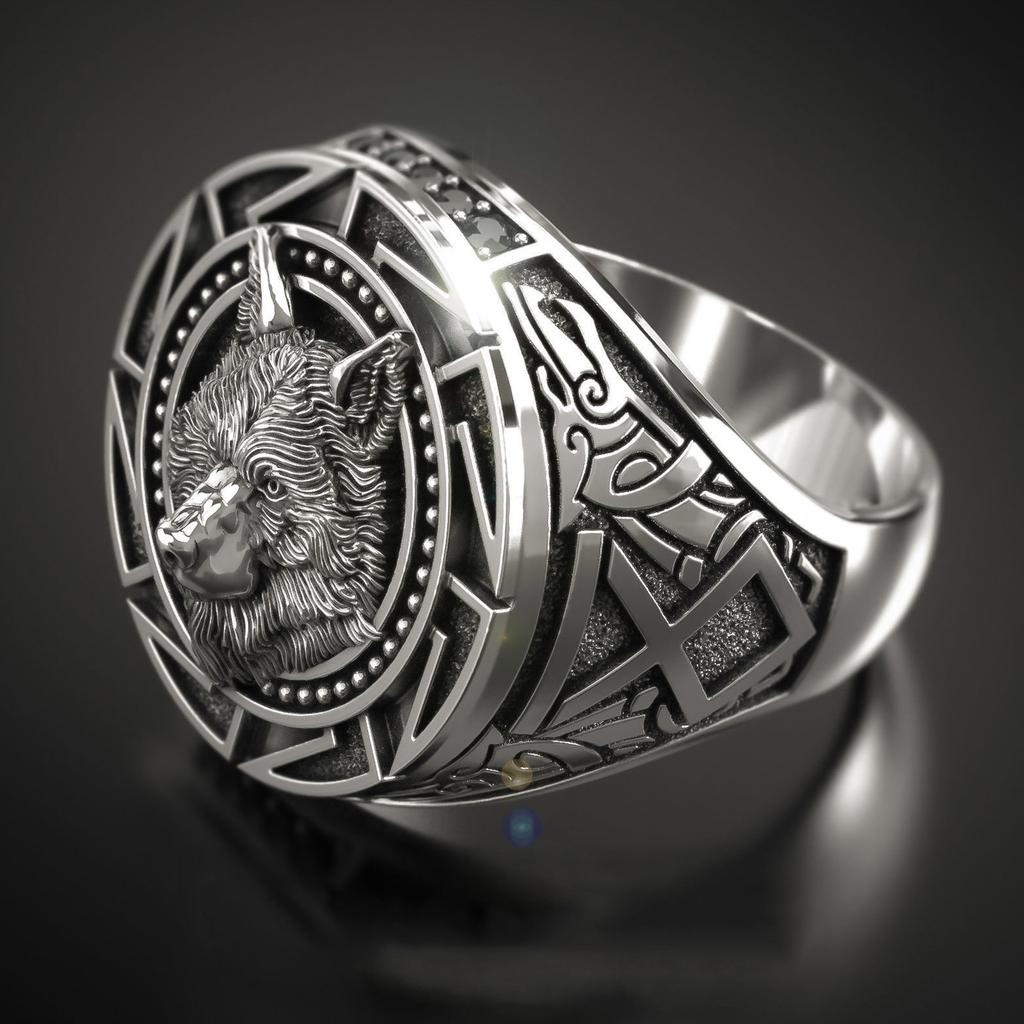 🐺 Vintage Wolf Totem Ring