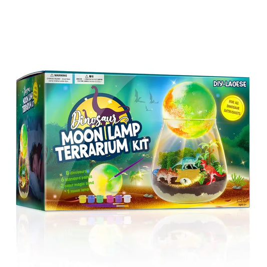 🦖🌙 Dinosaur Terrarium Craft Kit with DIY Moon Lamp 🌙🦖