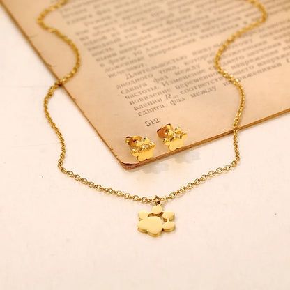 🐾✨ Cute Dog Paw Print Jewellery Set! ✨🐾