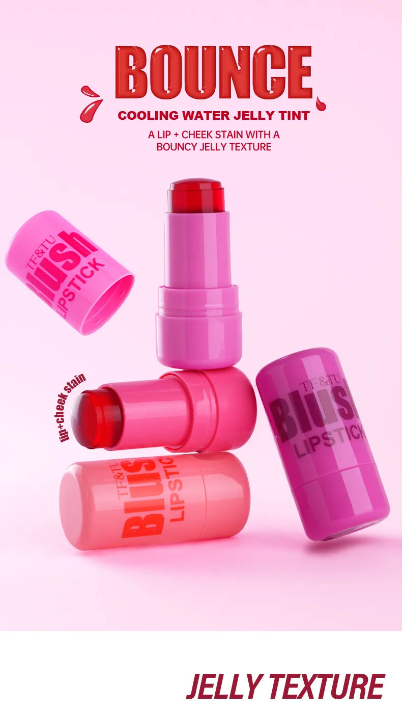 🌸 Jelly Blush Lipstick Stick Cheek Highlighter 🌸