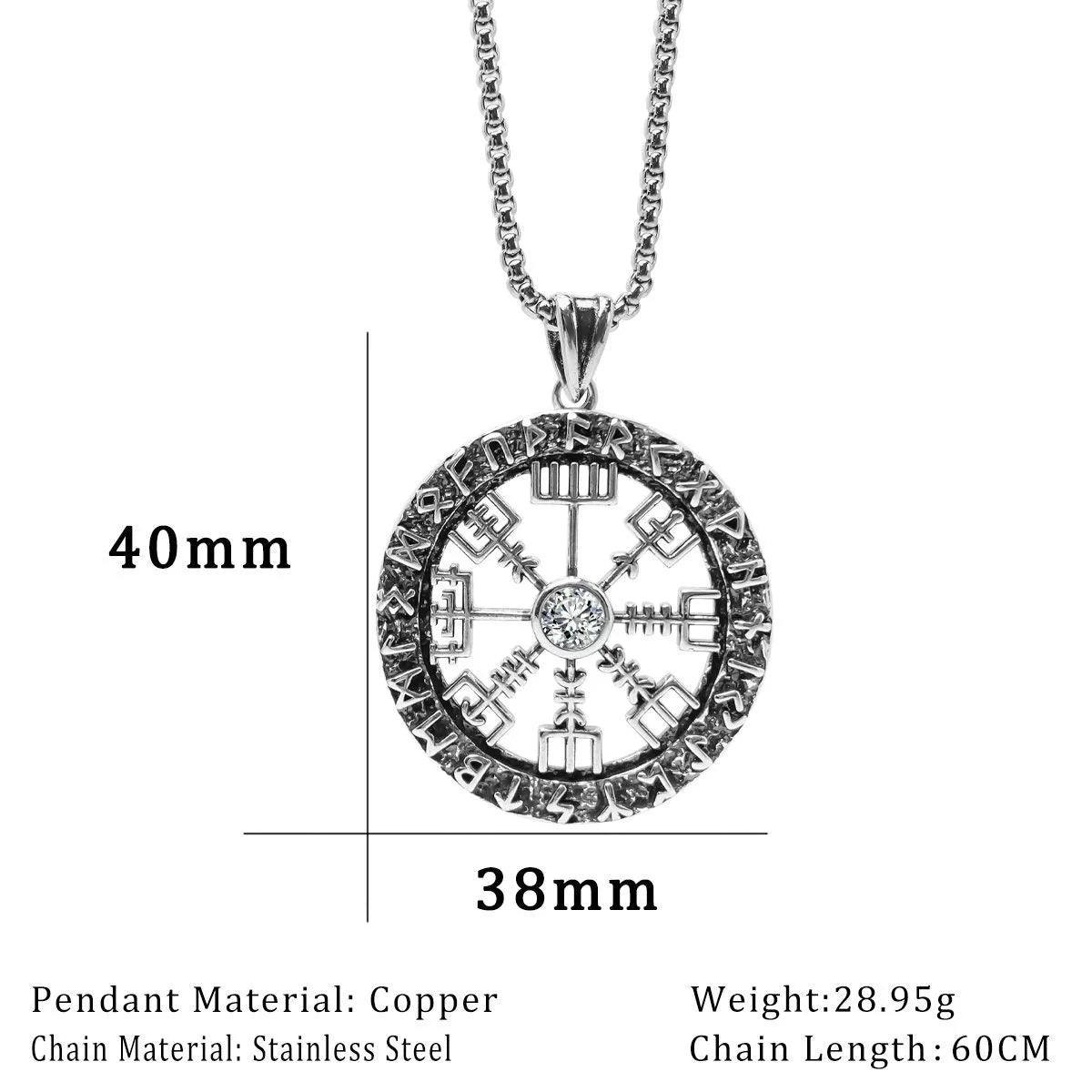 🛡️⚔️ Nordic Vintage Double-Sided Hollow Viking Runes Necklace ⚔️🛡️