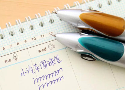 🚗🖊️ 6pc Blue Ink Car Pen Set 🖊️🚗