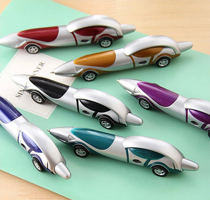 🚗🖊️ 6pc Blue Ink Car Pen Set 🖊️🚗