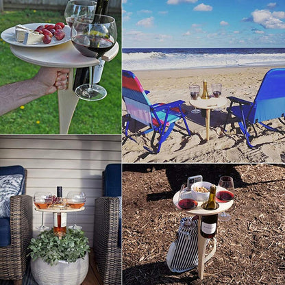 🍷 Portable Folding Wooden Wine Table 🍷