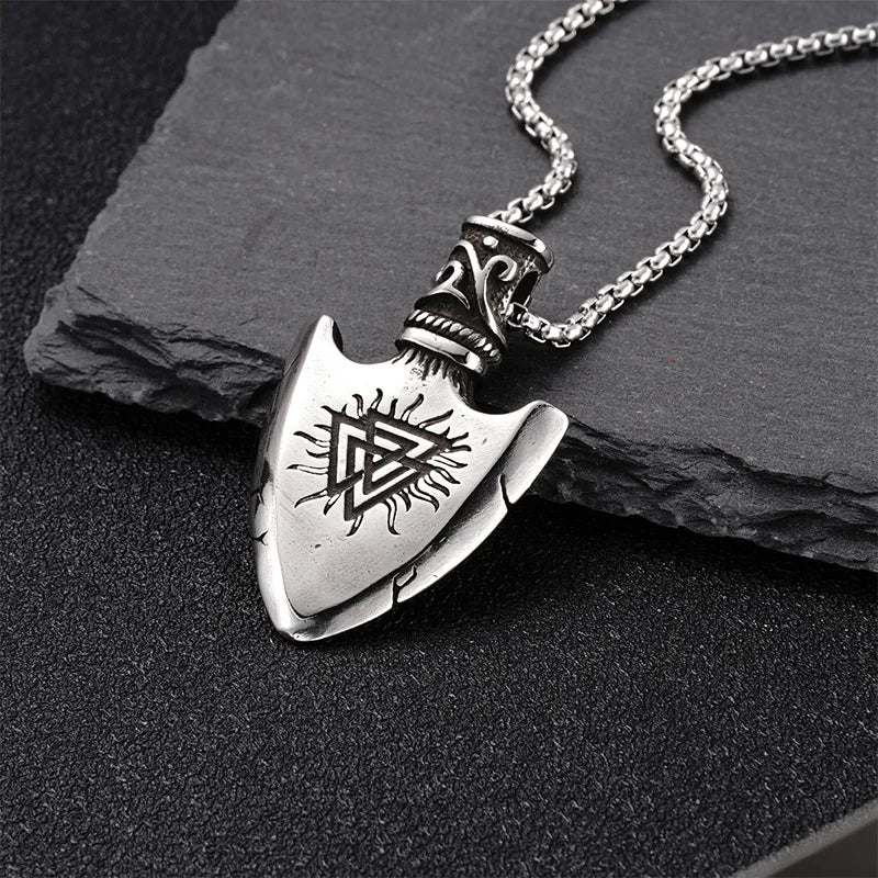 ⚔️🧭 Viking Arrowhead Odin Compass Pendant 🧭⚔️