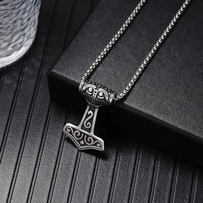 ⚡🔨 Retro Nordic Mjolnir Hammer Necklace 🔨⚡