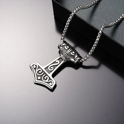 ⚡🔨 Retro Nordic Mjolnir Hammer Necklace 🔨⚡
