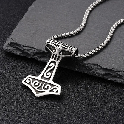 ⚡🔨 Retro Nordic Mjolnir Hammer Necklace 🔨⚡