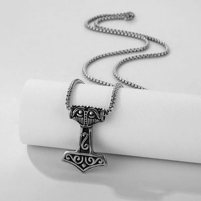 ⚡🔨 Retro Nordic Mjolnir Hammer Necklace 🔨⚡