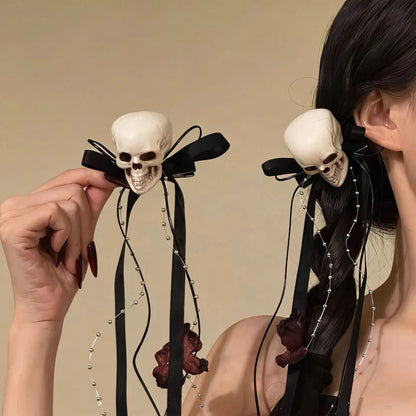 💀 2-Pack Skull Statement Hair Clips 💀