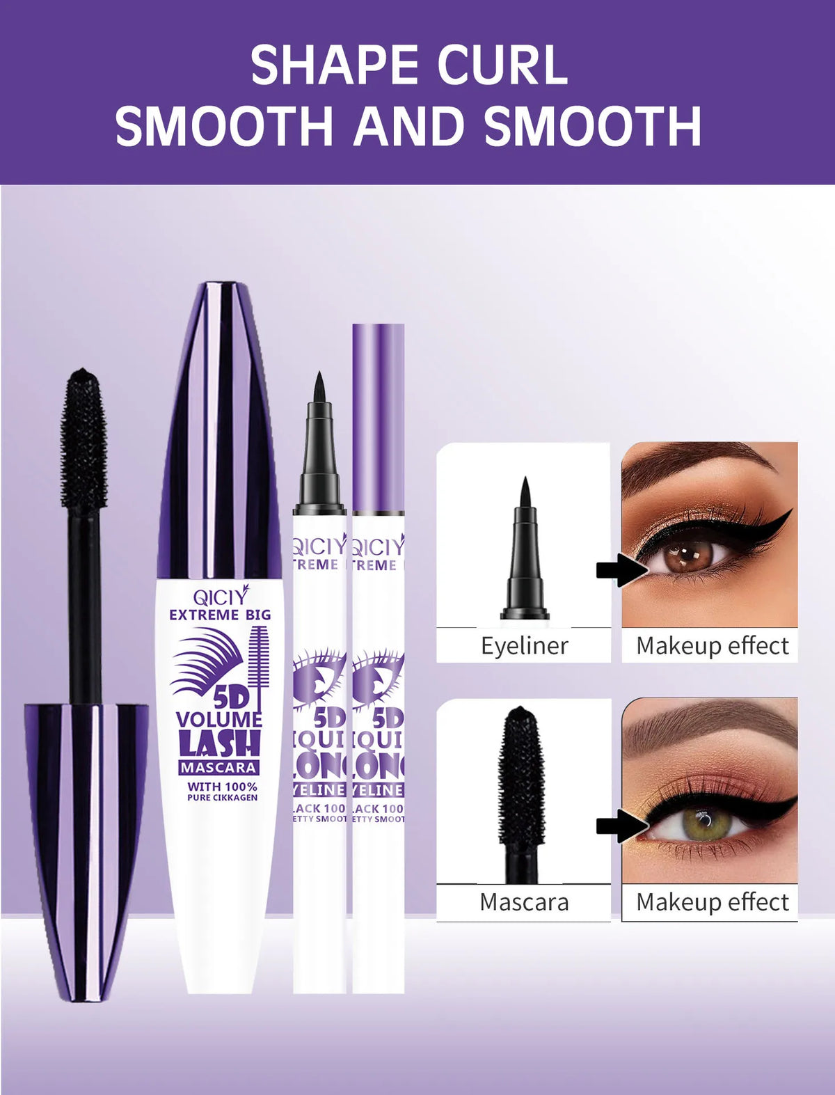 💜 Black Mascara & Eyeliner Set 💜