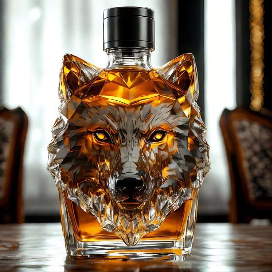 🐺🐉 300ml Whiskey Decanter – Wolf Head or Dragon Head Design 🐉🐺