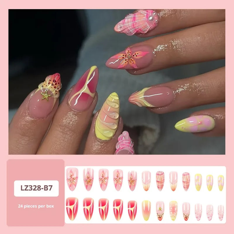 LZ328-B7 Hot Beach [24 Pieces Jelly Glue Style]