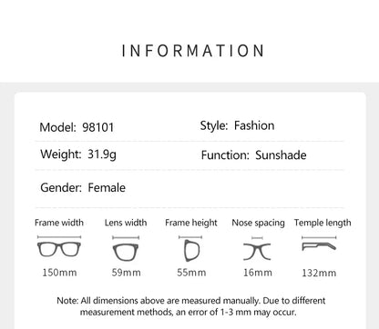 🕶️✨ Women’s Square Full Frame Sunglasses ✨🕶️