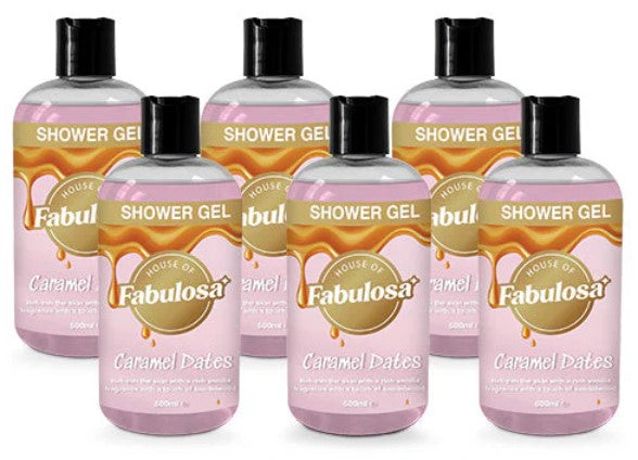 Shower Gel Caramel Dates Fragranced 500ml Pack of 6 Bundle