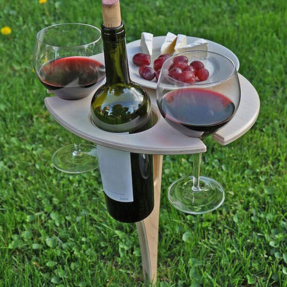 🍷 Portable Folding Wooden Wine Table 🍷