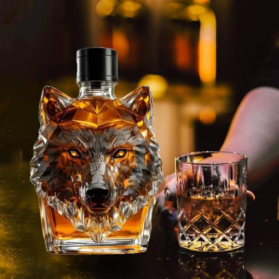 🐺🐉 300ml Whiskey Decanter – Wolf Head or Dragon Head Design 🐉🐺