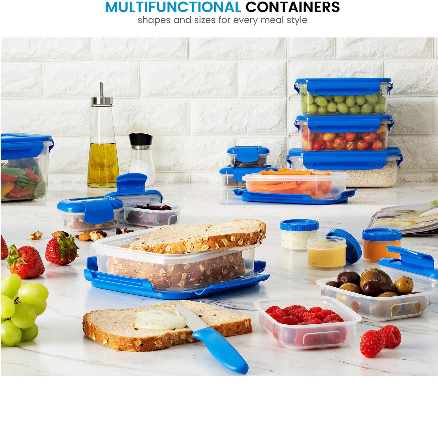 40-Piece Airtight Food Containers with Leakproof Lids