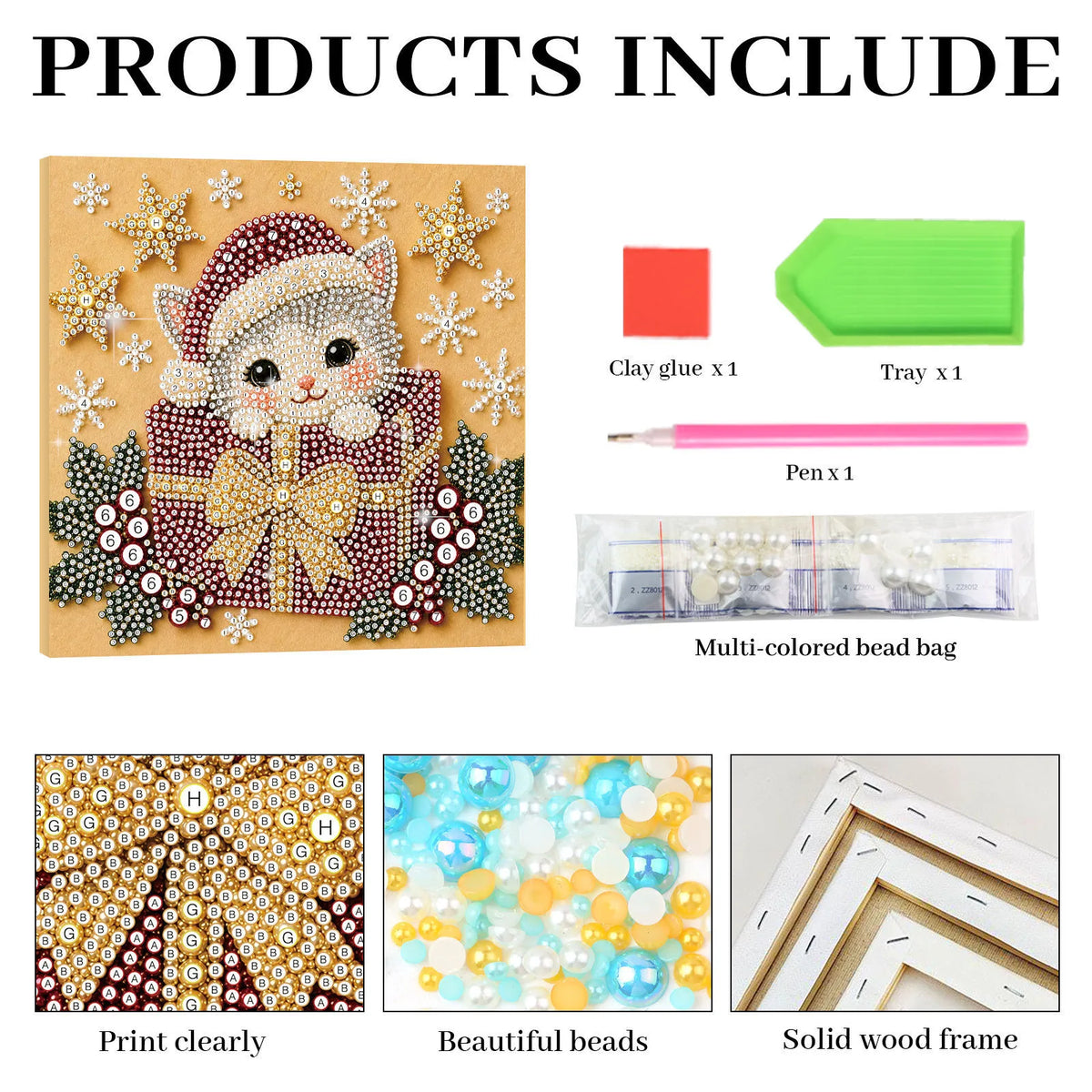 Christmas Pets Diamaond Paintings 20*20cm (Multiple Designs!)