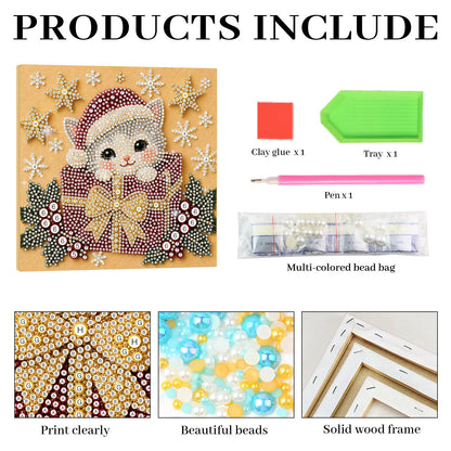 Christmas Pets Diamaond Paintings 20*20cm (Multiple Designs!)