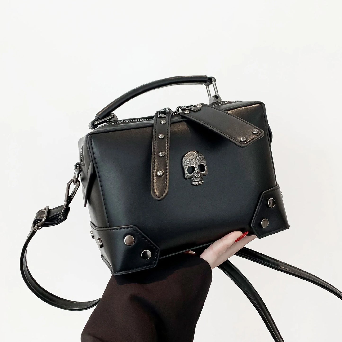 🖤 Black Pleather Skeleton Handbag 💀