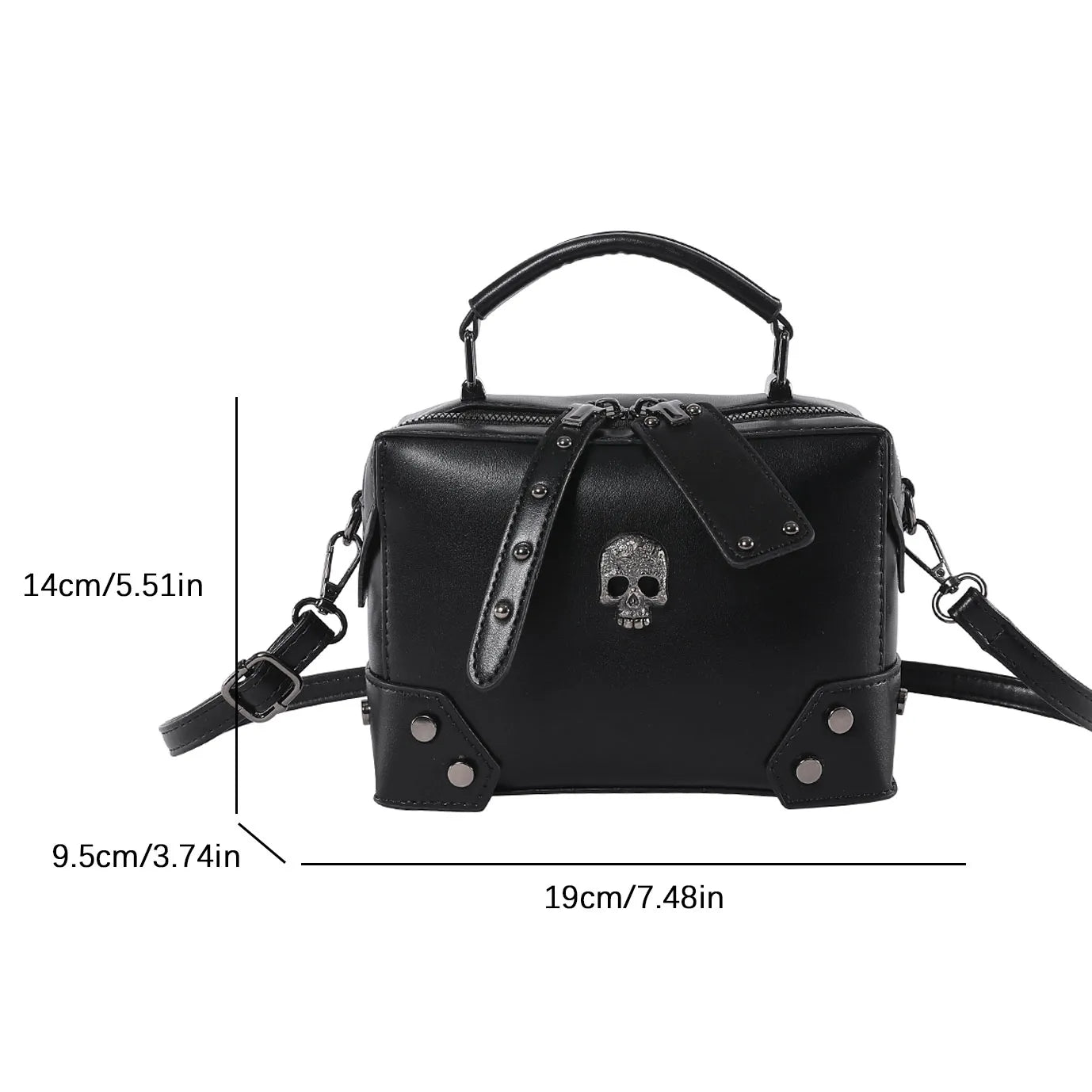 🖤 Black Pleather Skeleton Handbag 💀