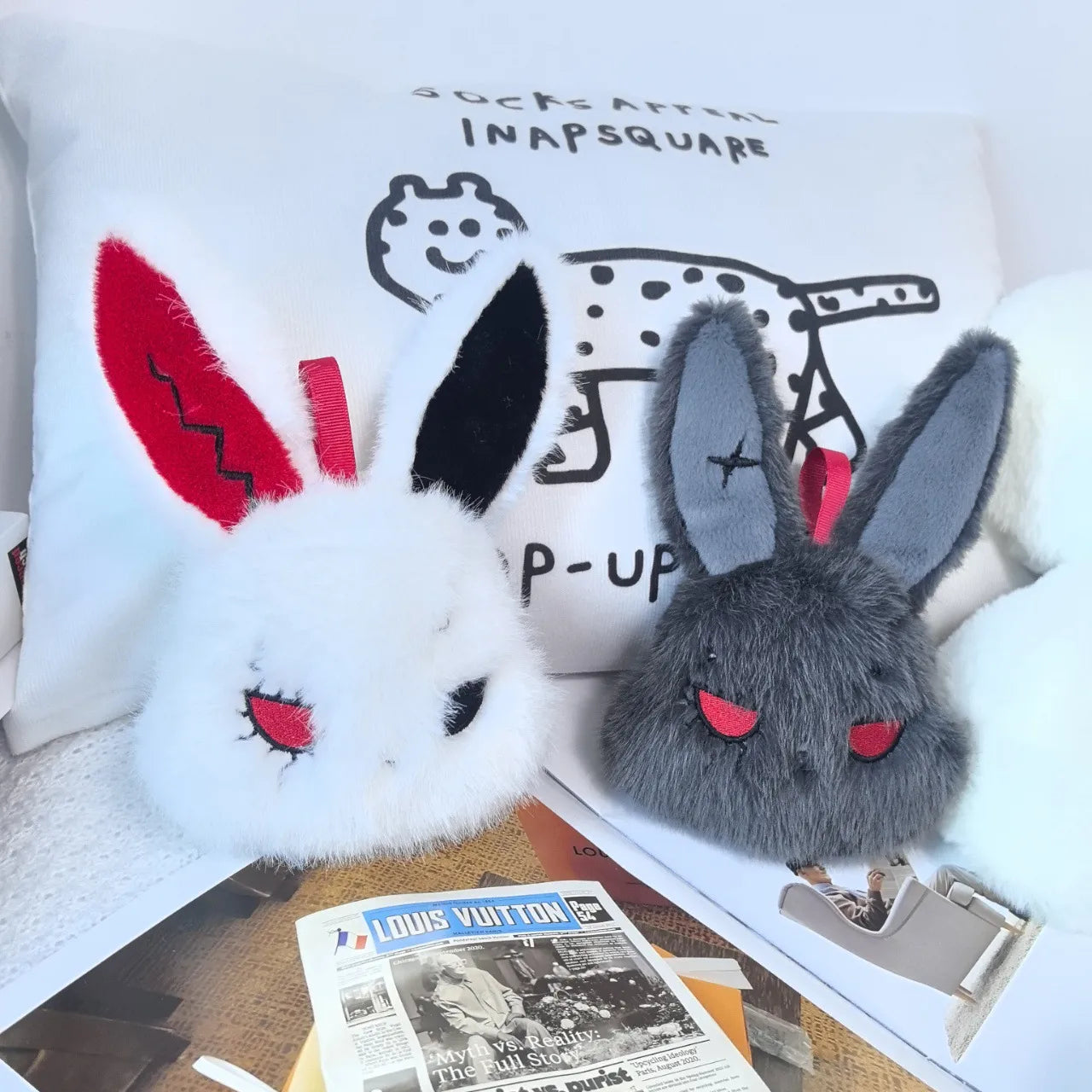 🐇 Scary Plush Rabbit Keychains 🐇